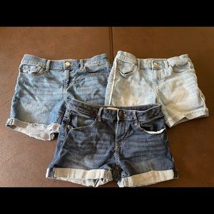 Girls denim shorts lot